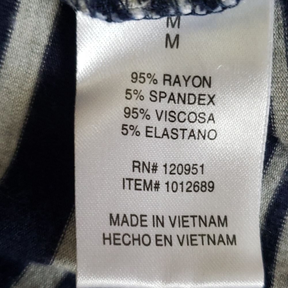 Olive & Oak Women's Navy & Gray Stripe Drawstring Waist Shirt Dress, Size M - Picture 16 of 16